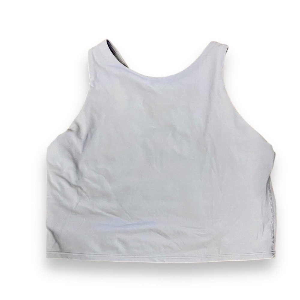ATHLETA Conscious Crop Halter Bra Top Medium Grey